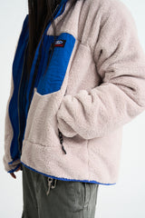 Retro deep pile fleece jacket