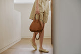 HANDLE BAG LIZZARD BROWN