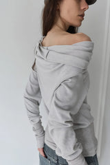26SS★ DRAPE DOT GRAPHIC ANGORA TOP