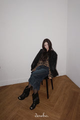 Mohair Leopard Cardigan Knitwear