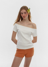 [B-BASIC] スタンダードオフショルダー半袖Tシャツ 2SIZE