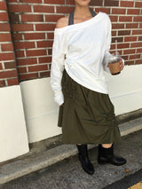 Slam off-shoulder long sleeve (4color)