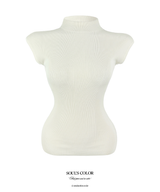 Half Neck Rib Knit Top (4color)