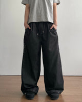 Cross Printing Denim Pants
