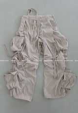 4WAY Cargo Detachable Bermuda Long Wide Pants