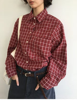 Philly brushed check shirt (3color)