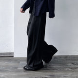 High-Waist Pleated Trousers