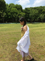 Veil silhouette sheer shirt (5color)