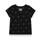Lace Star Layered Tee (Black) F25QB118