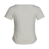 Slim Fit Short Sleeve Tee – Blurred Type [WHITE]
