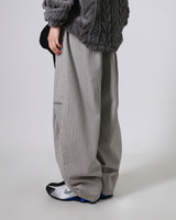 カーブドストライプパンツ (Unisex)