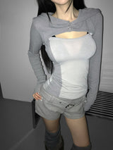 pistachio two tone hoodie(3 color) 