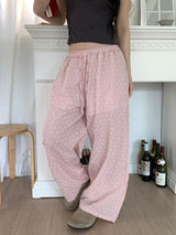 RIBBON PUNCHING WIDE PANTS (3C)