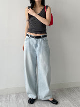 516 Washed Wide Denim Pants