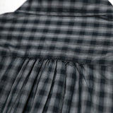 シャーリング ボリューム チェック シャツ