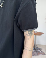 Rual Side Henley Neck Ringer Tee