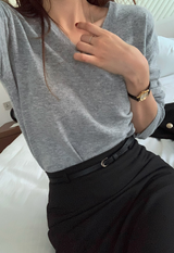 Lavin H-line Slit Long Skirt / 4 colors