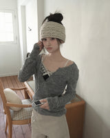sotto wool button knit