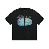 GT145 ルガードラベルグラフィックショートスリーブラッシュガード (BLACK)