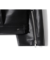 RG Synthetic Leather Moto Jacket (Black)
