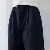 A-Line Silhouette High-Street Twill Shorts