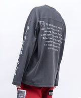 BBD Crushed Faith Pigment Long T-Shirt (Charcoal)