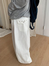 Bepos Rivet Cotton Balloon Wide Pants
