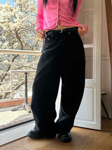 Loose fit wide cotton pants(3color)
