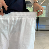 ワンダーアントサマーコットンリネンバンディングワイドパンツ