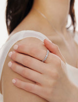 26SS★ [Premium Plating] Essence AB(W) Round Bezel Tennis Ring 2.5mm