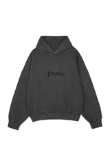 'Poser' Garments Hoodie, Charcoal