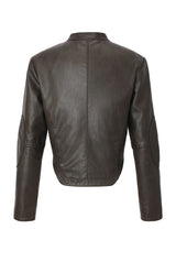 Bella leather jacket - brown 