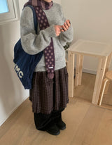 Hank Color Mix Round Wool Knit