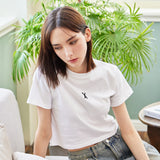 VA 3D Logo Crop T-Shirts / White