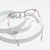 Knouun Round titanium glasses CODE. 104. B Brown N Gold