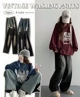 [2nd Length] [S-XL]ギダンワンタックウォッシュドワイドデニムパンツ (4 colors)