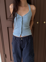 アンゴラ スリーブレス ＋ カーディガン セット(3color)