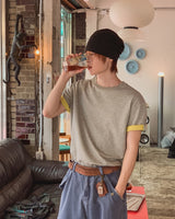 ロベン カラーマッチング ロールアップ ショートスリーブ Tシャツ