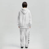 ARCH LOGO WASHED HOODIE ZIP-UP_WH