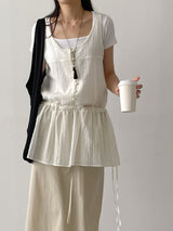 Somi See-through Frill Sleeveless Blouse