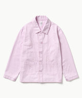 Floral Stitch French Work Jacket - Light Pink