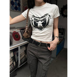 ブラックエンジェルスリムハーフTシャツ