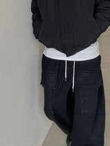 Two Pocket Balloon Big Denim Pants 2C