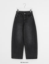 Bayani Washing Wide Denim Pants