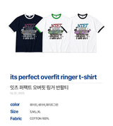 イッツ パーフェクト オーバーフィット リンガー Tシャツ(3color)