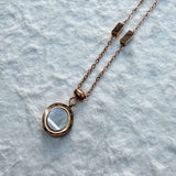 Rose Gold Moonstone Necklace