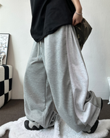 SIDE COLORATION PINTUCK BALLOON PANTS 💙🩶🖤🤍3COLOR