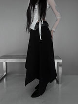 [set] belt shadow wrap skirt (2color)