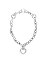 NO.608 [SILVER] スパイキーハートネックレス