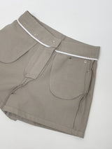 スラブコットン3分丈ショートパンツ